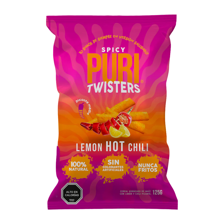 Puri Twisters Lemon Hot Chili 125gr - Rincón Nativo